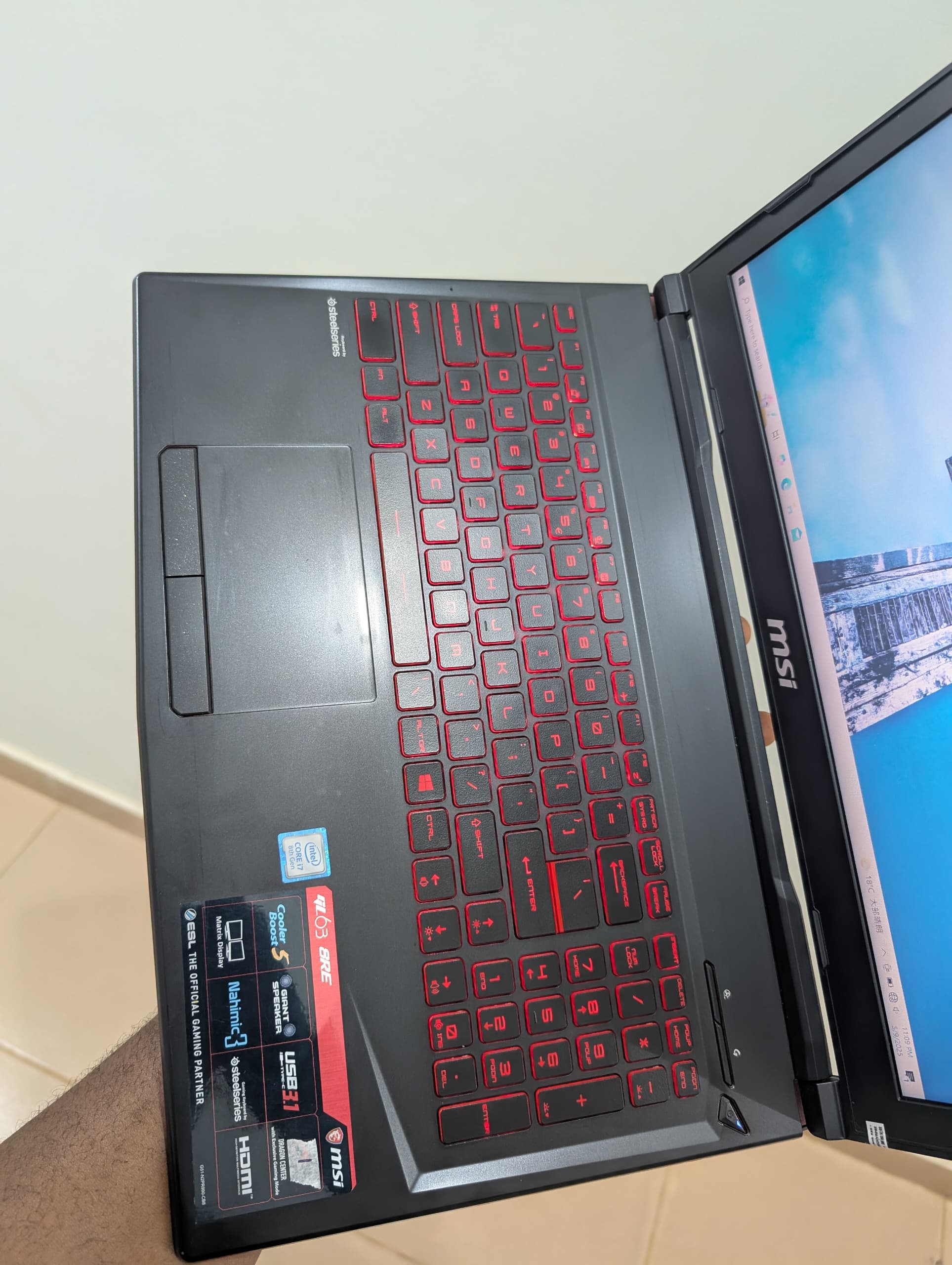 Gamer MSI GL63 8RE